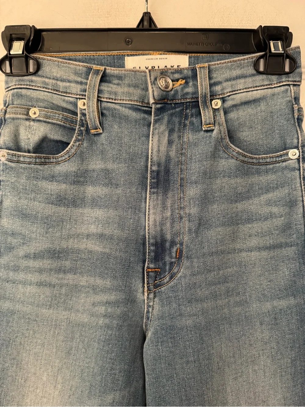 SLVRLAKE Beatnik Ankle Slim High Rise Light Women’s Blue Denim Jeans Size 23 - Picture 13 of 16